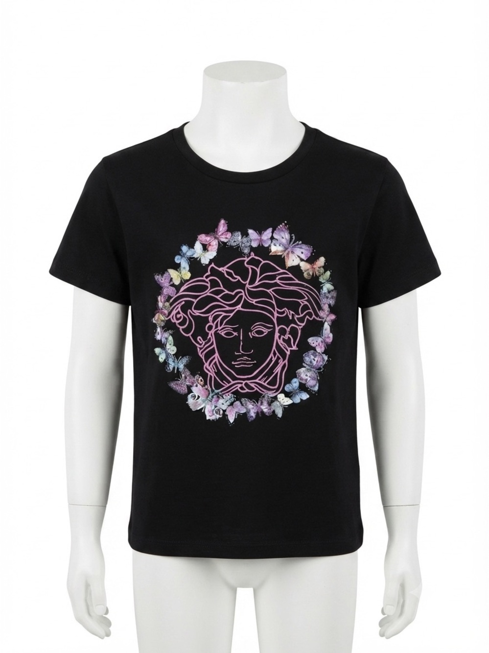 Young Versace Kids Medusa Butterfly Graphic T-Shirt Size 10A 140